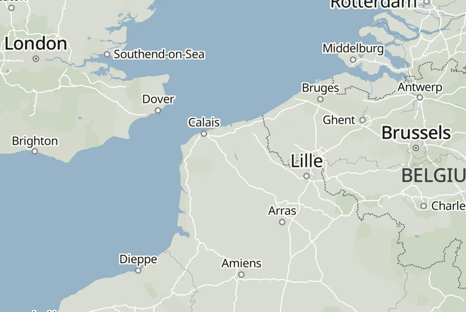 Route map: Van brasserie Deauville naar Deauville met een Deauville — Dag 1 — West Flanders · Belgium