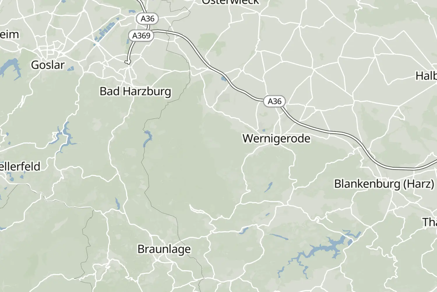 Route map: Harz (Duitsland) — Lower Saxony · Germany