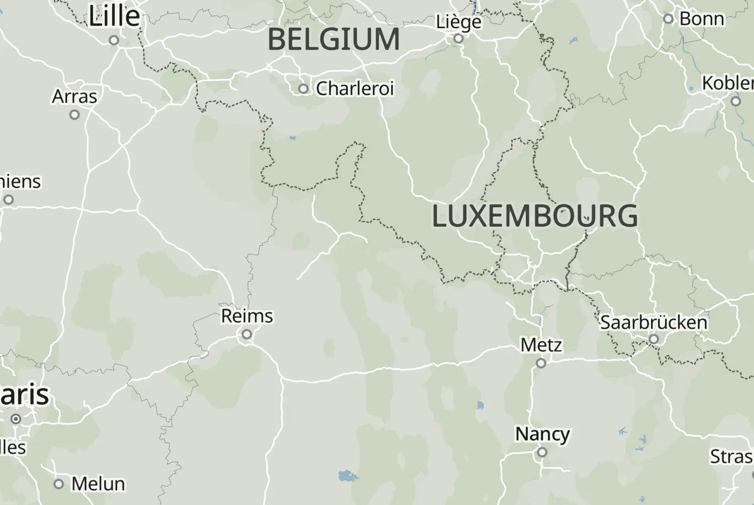 Route map: Franse Ardennen (2-daagse) — Dag 1 — Hainaut · Belgium
