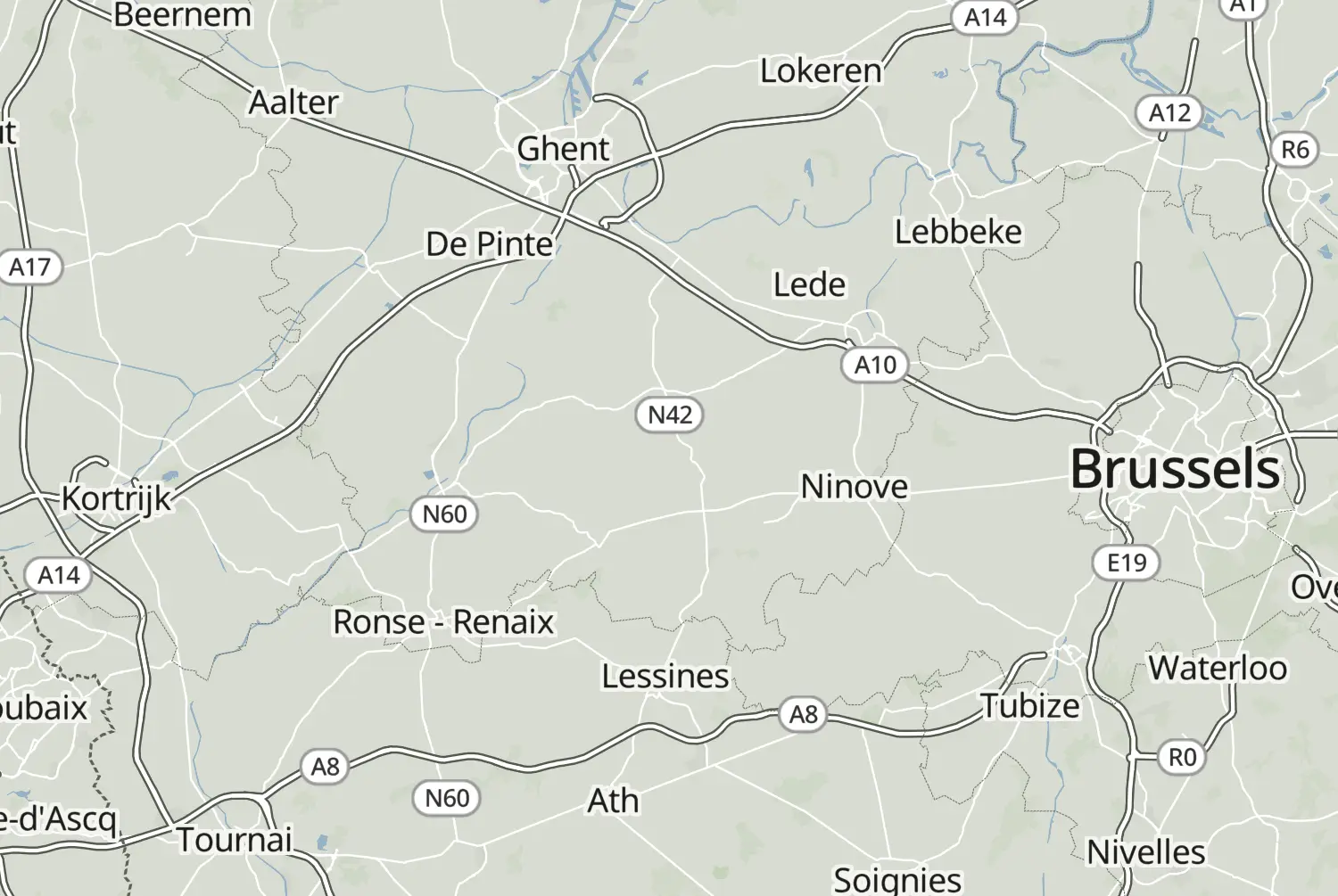 Route map: Vlaamse Ardennen (2023) — East Flanders · Belgium