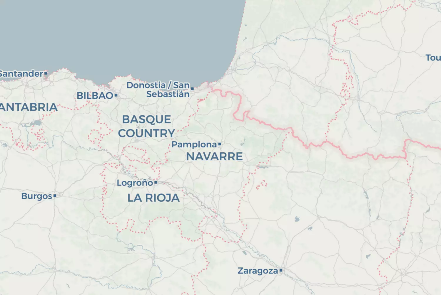 Route map: San Sebastian - Bardenas -San Sebastian — Autonomous Community of the Basque Country · Spain