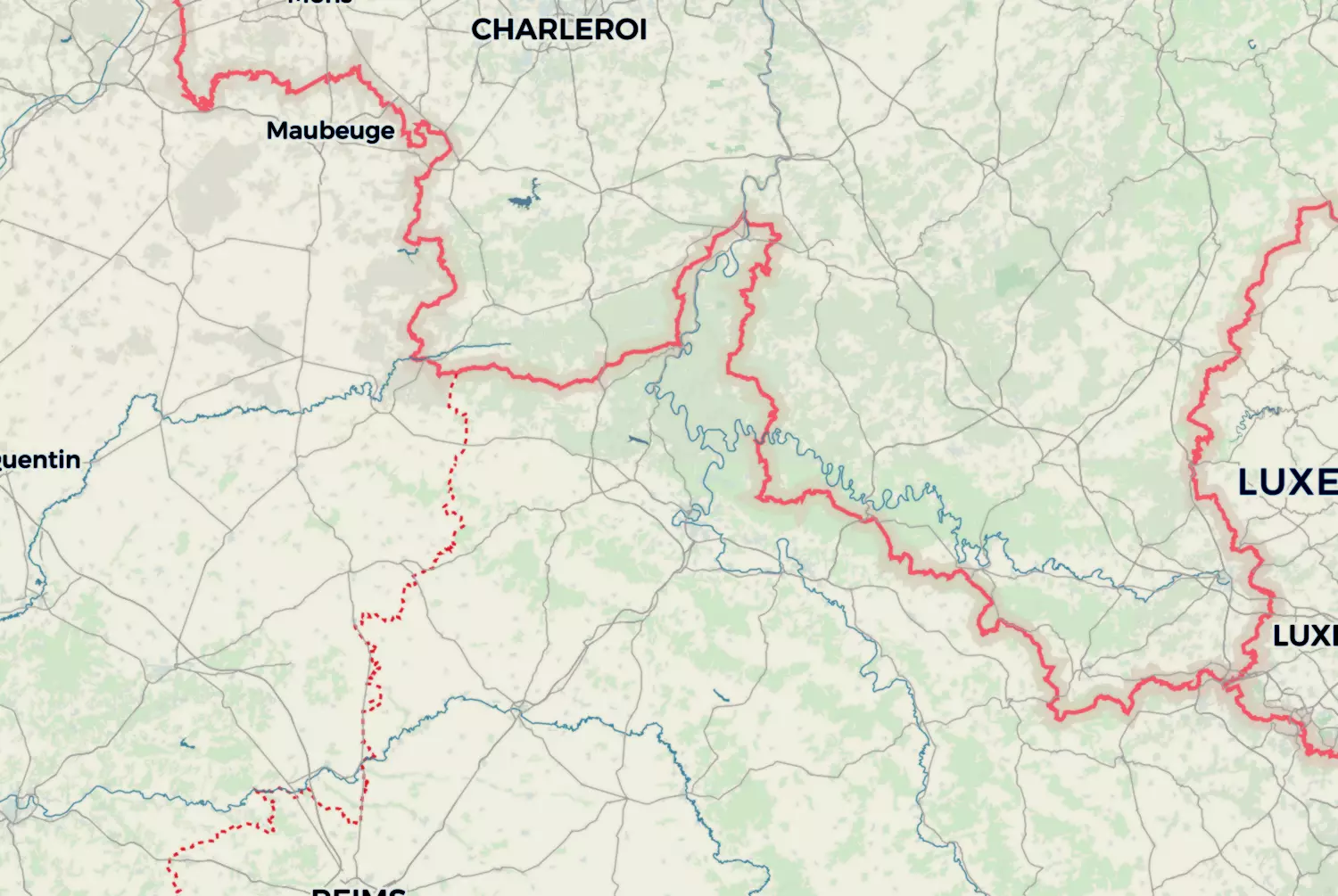 Route map: De Ardennen — Namur · Belgium