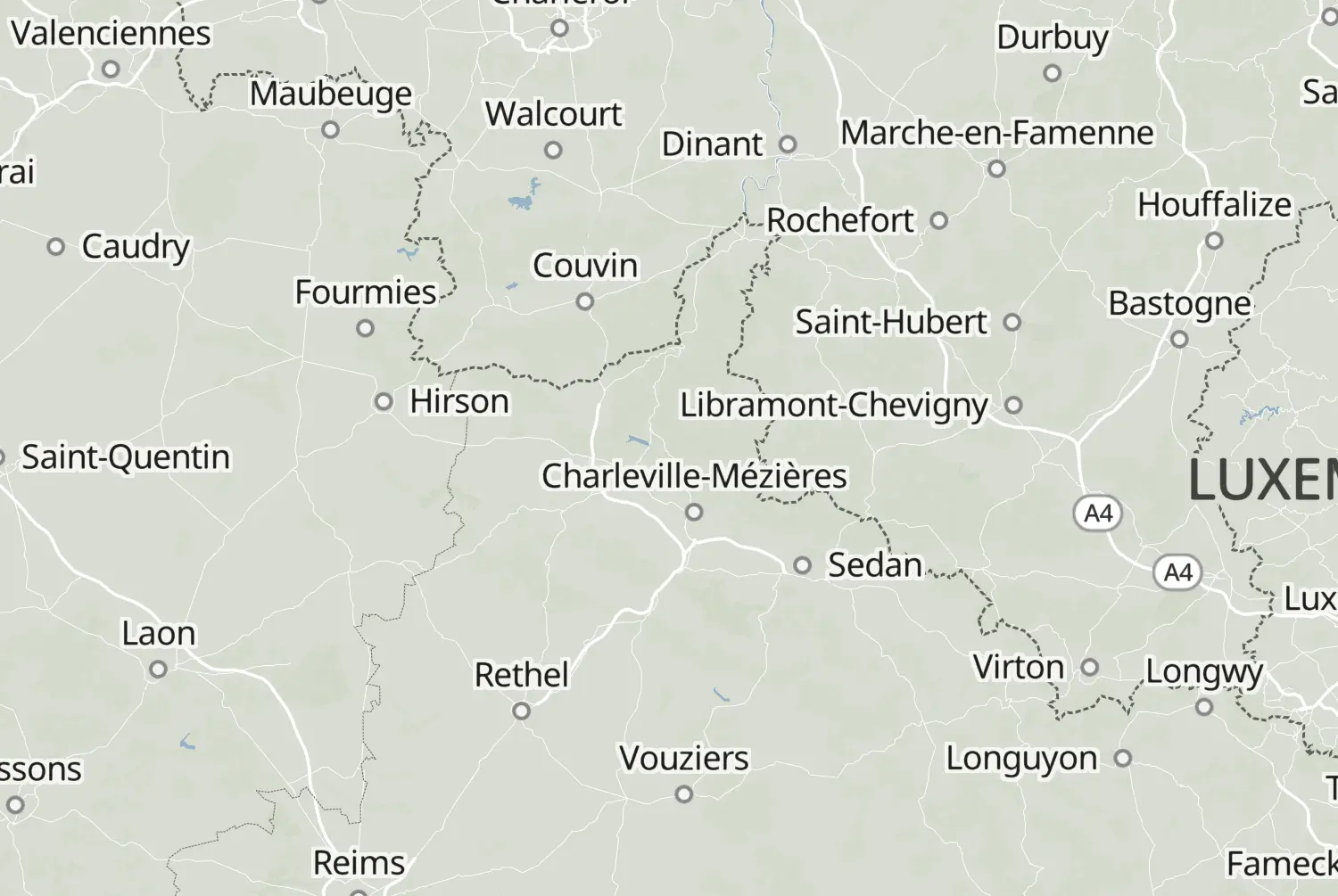 Route map: De Ardennen — Namur · Belgium