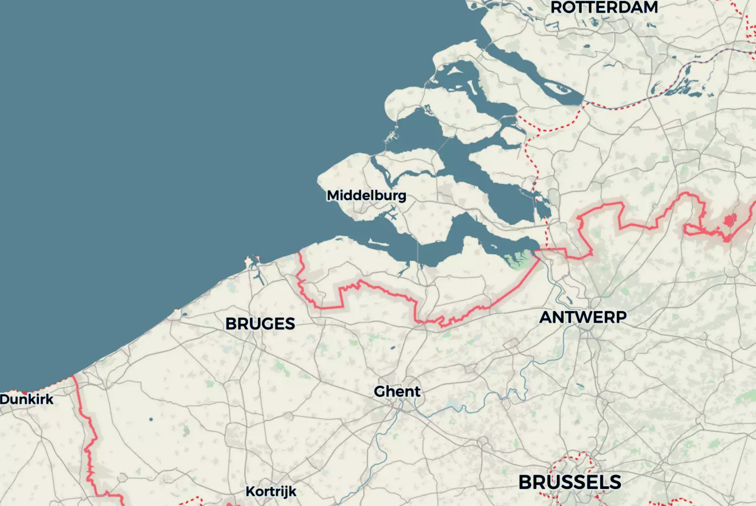 Route map: Zeeland (2021) — East Flanders · Belgium
