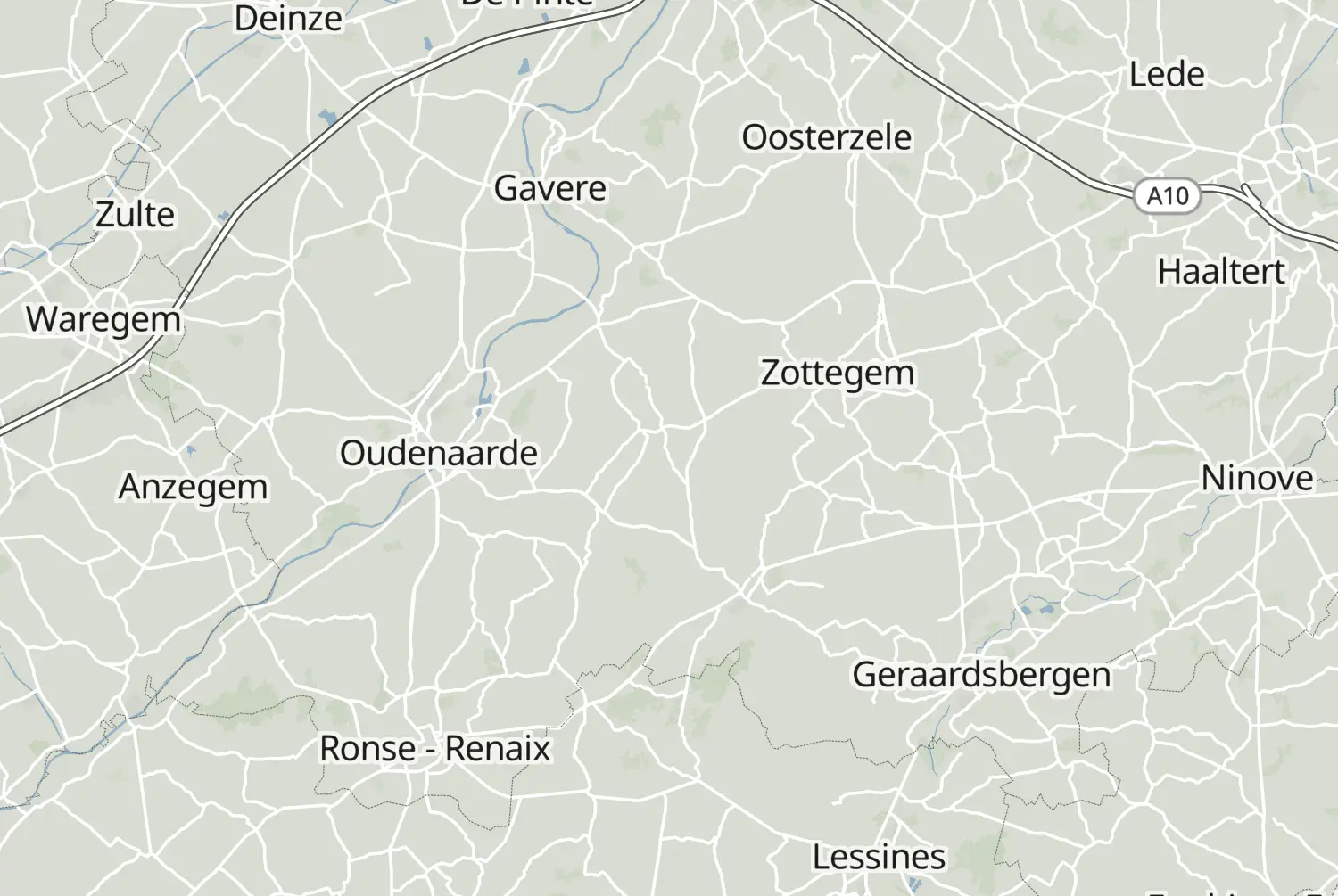 Route map: Vlaamse Ardennen (2020) — East Flanders · Belgium