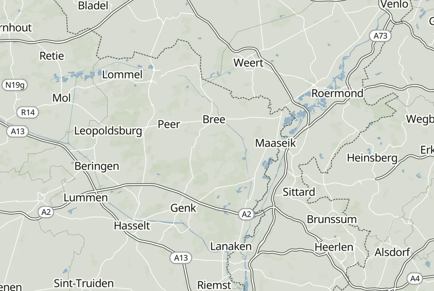 Route map: Limburg (2020) — Limburg · Belgium