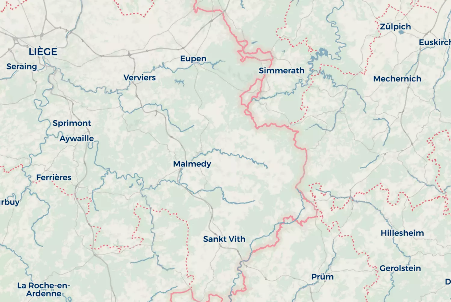 Route map: Stavelot - Malmedy — Liège · Belgium