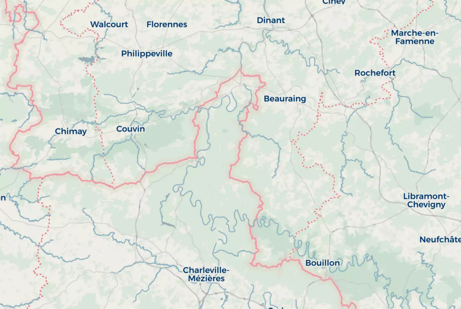Route map: Franse Ardennen — Namur · Belgium