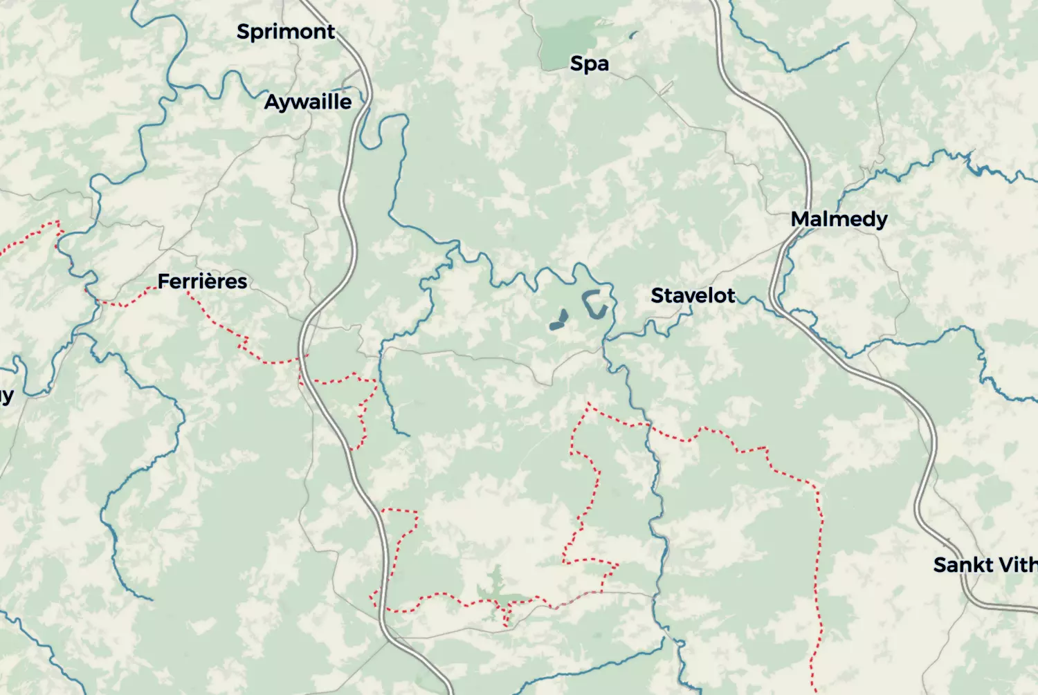 Route map: Luikse en Luxemburgse Ardennen — Liège · Belgium