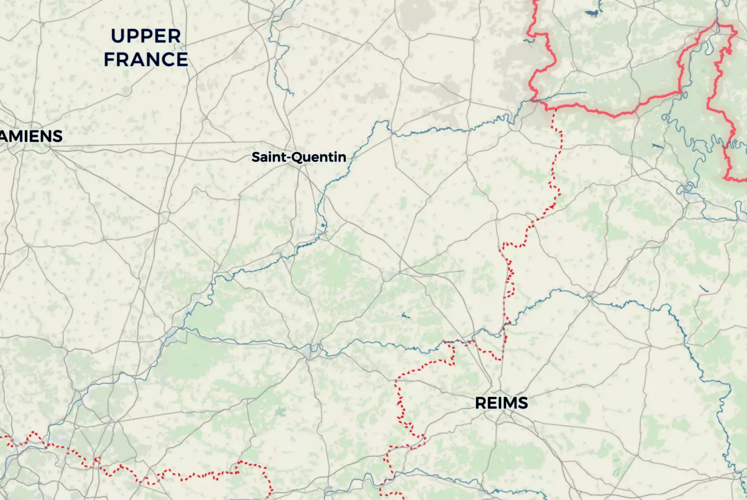 Route map: Brussel-Parijs 1 — Grand Est · France