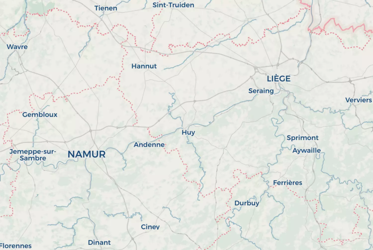 Route map: Langs de oevers van de Maas 1 — Liège · Belgium