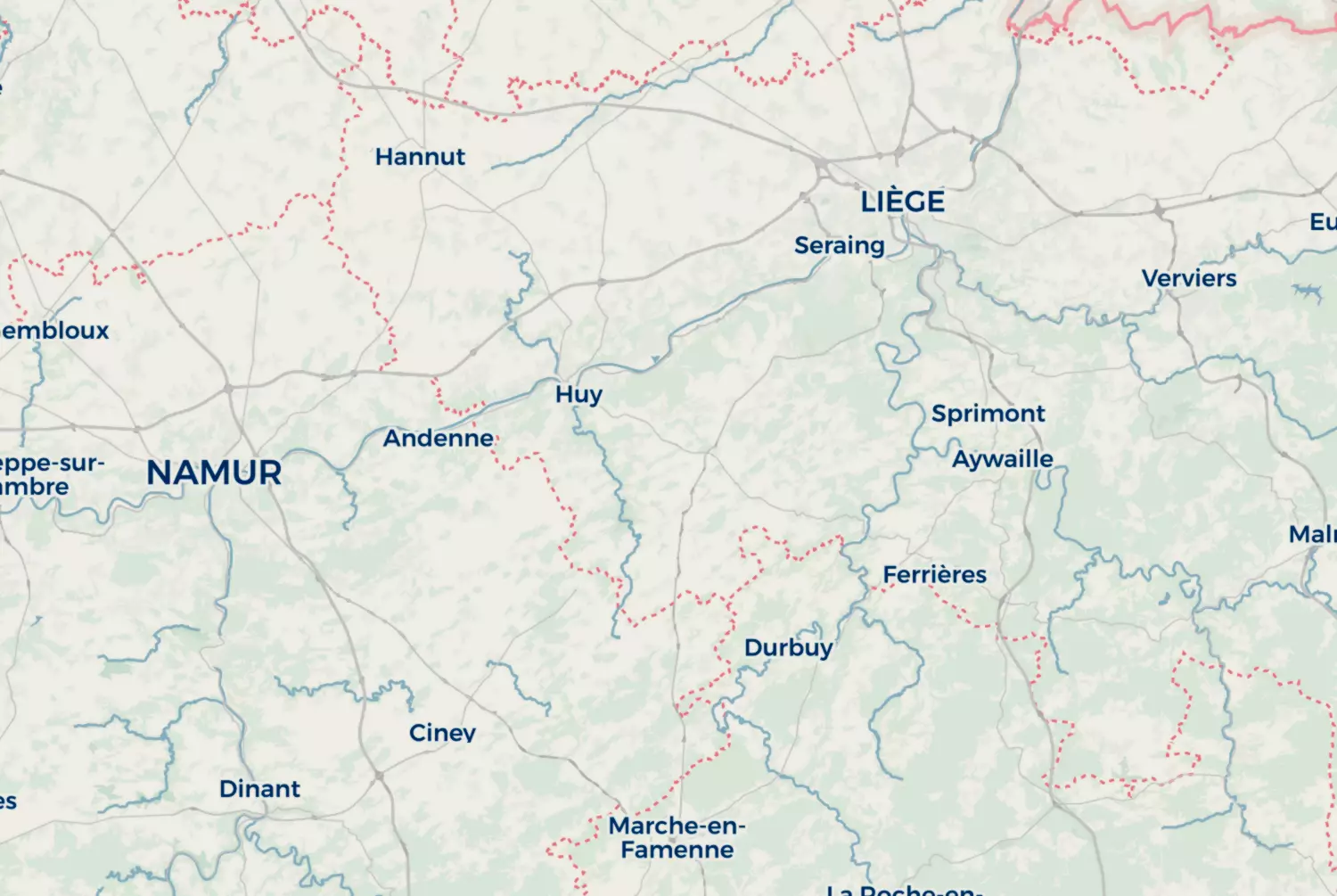 Route map: De Condroz (2018) — Liège · Belgium