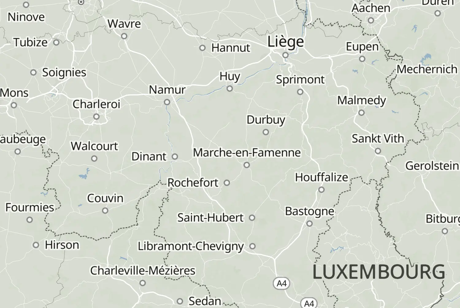 Route map: Namen (september 2016) — Namur · Belgium