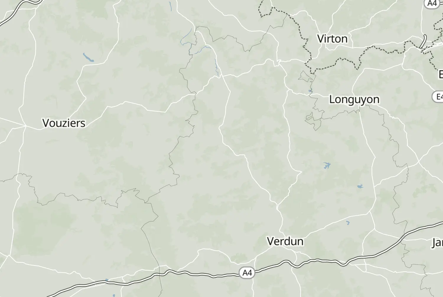 Route map: Verdun — Grand Est · France