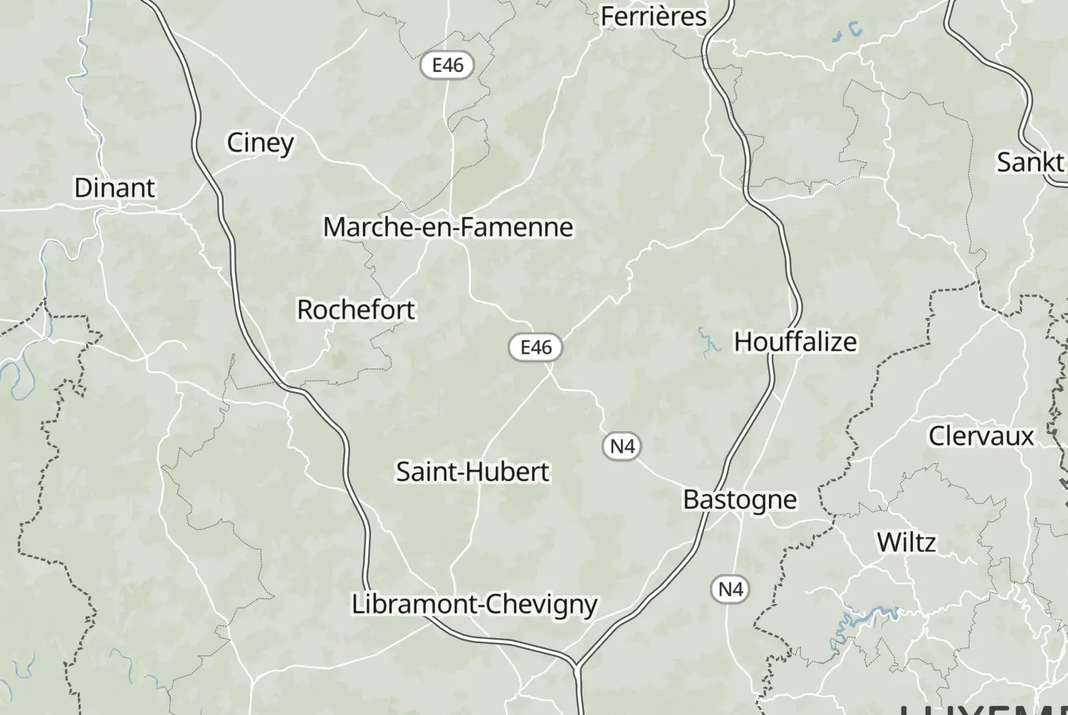 Route map: Rondje Ardennen — Luxembourg · Belgium