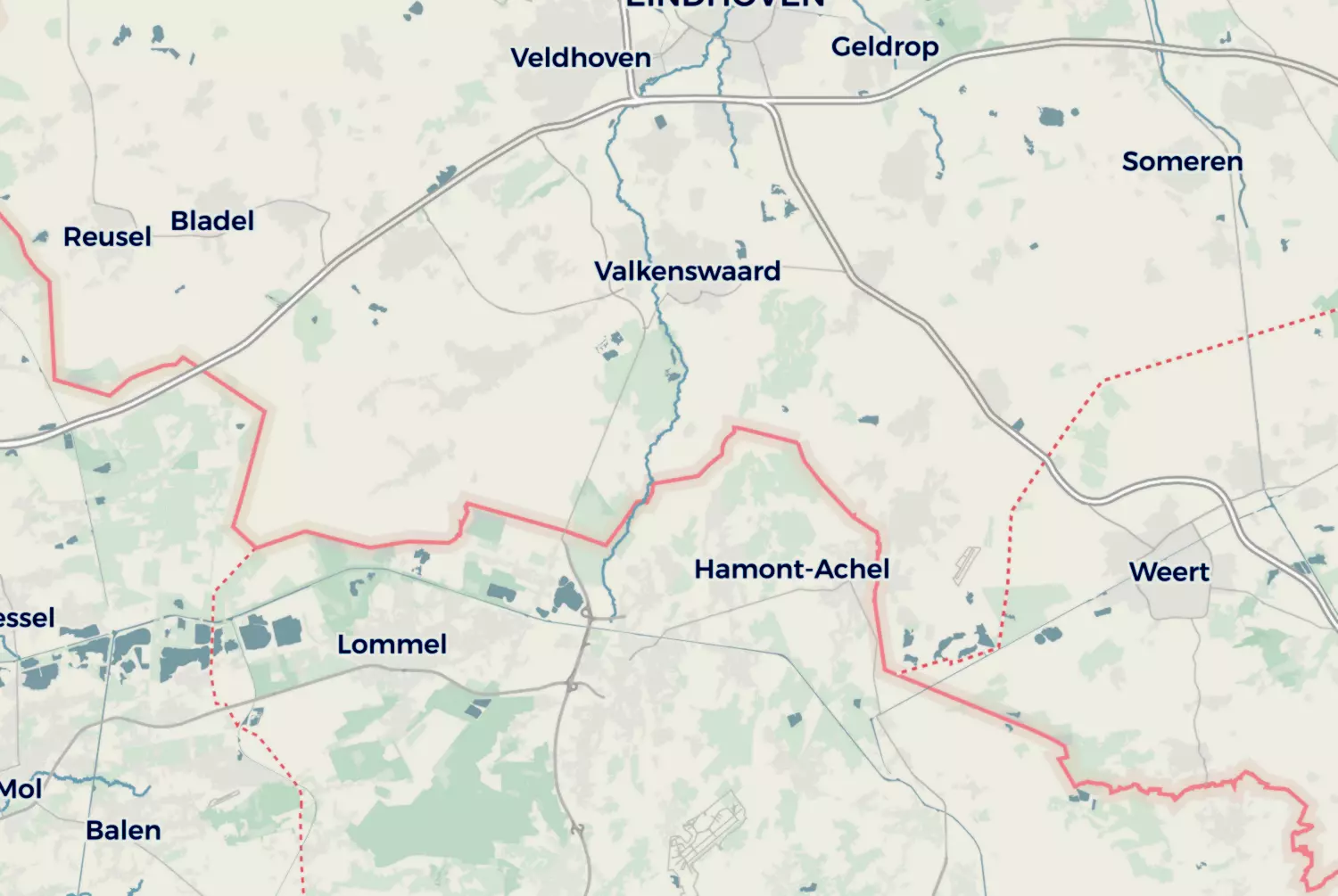 Route map: Noord-Limburg — Limburg · Belgium