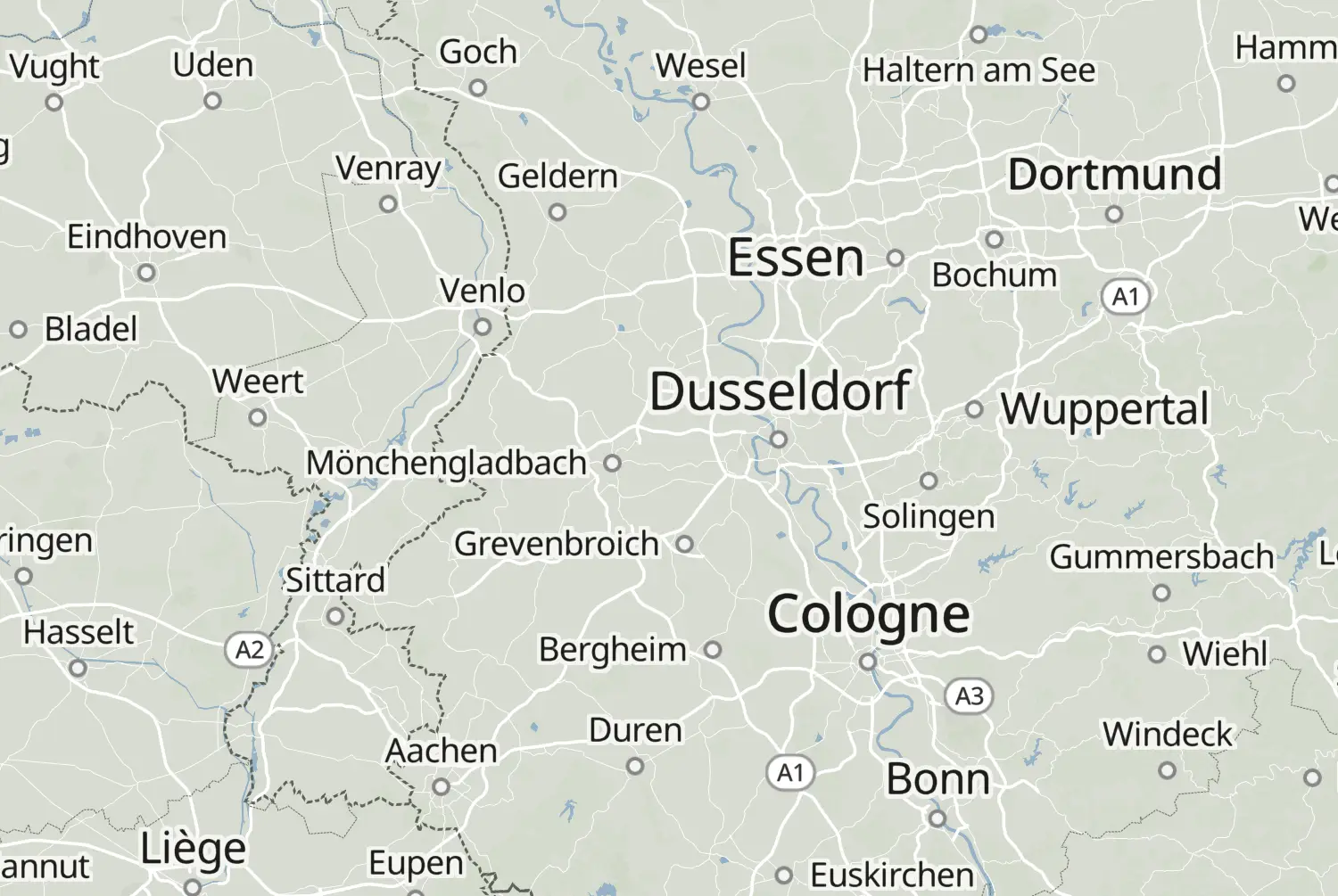 Route map: Keulen (Duitsland) — North Rhine-Westphalia · Germany
