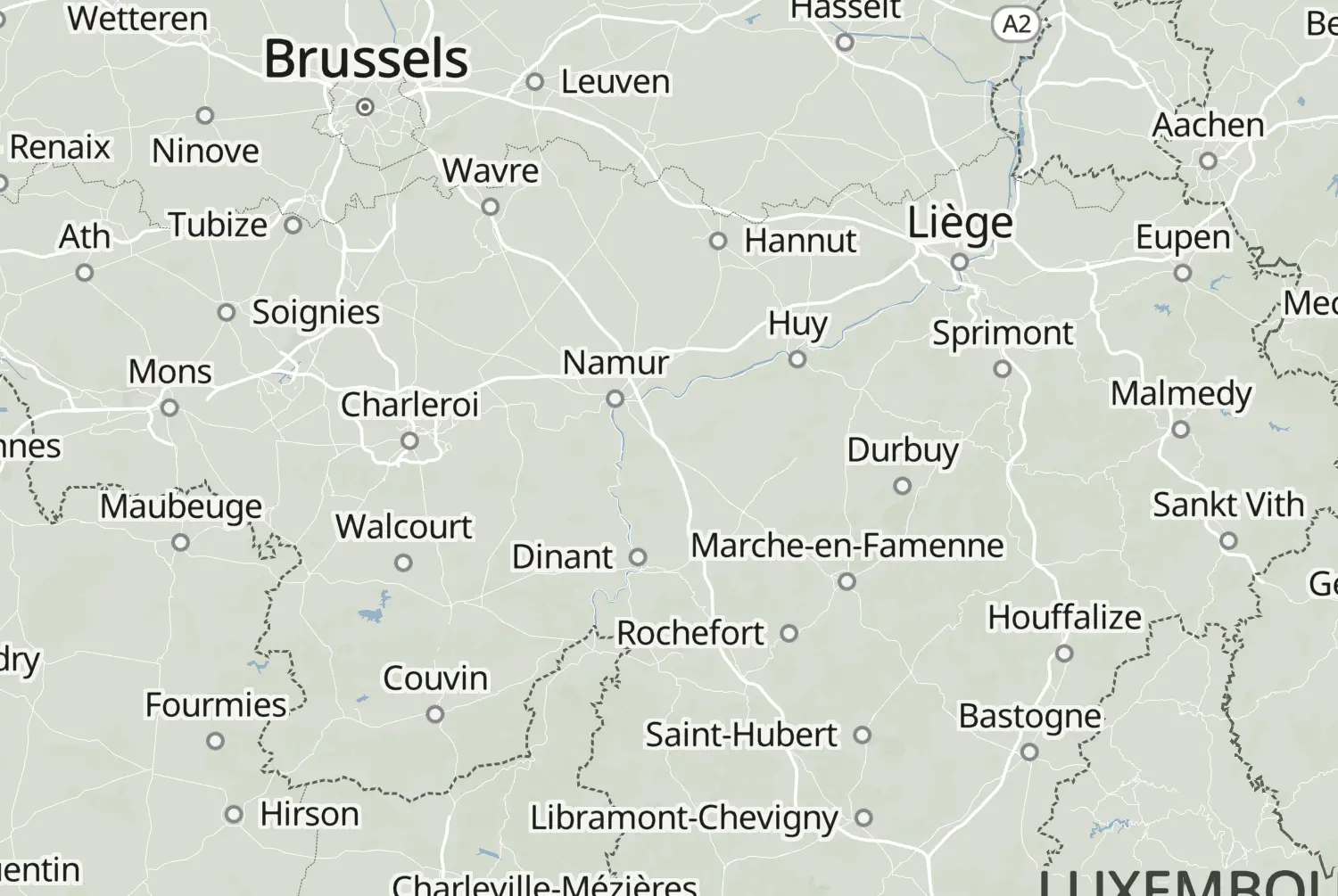 Route map: Namen (2007) — Namur · Belgium