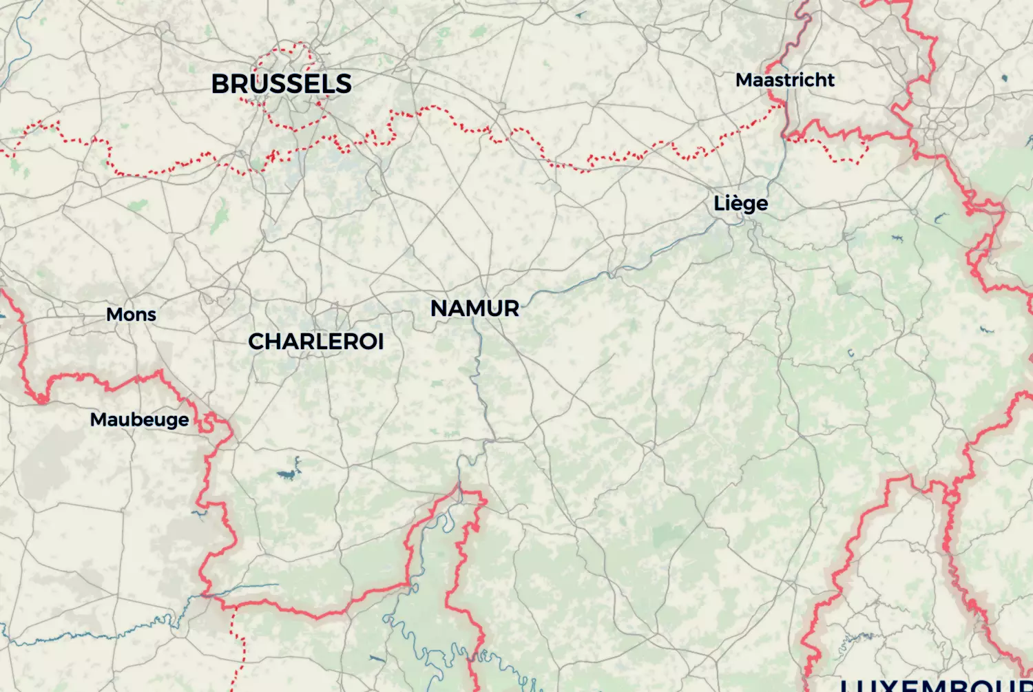 Route map: Namen (2007) — Namur · Belgium
