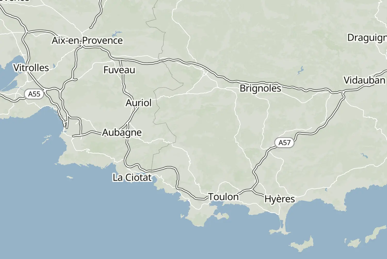 Route map: Zuid-Frankrijk (Frankrijk) — Provence-Alpes-Côte d'Azur · France