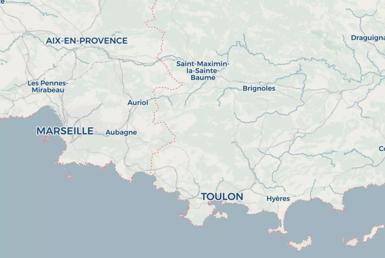Route map: Zuid-Frankrijk (Frankrijk) — Provence-Alpes-Côte d'Azur · France
