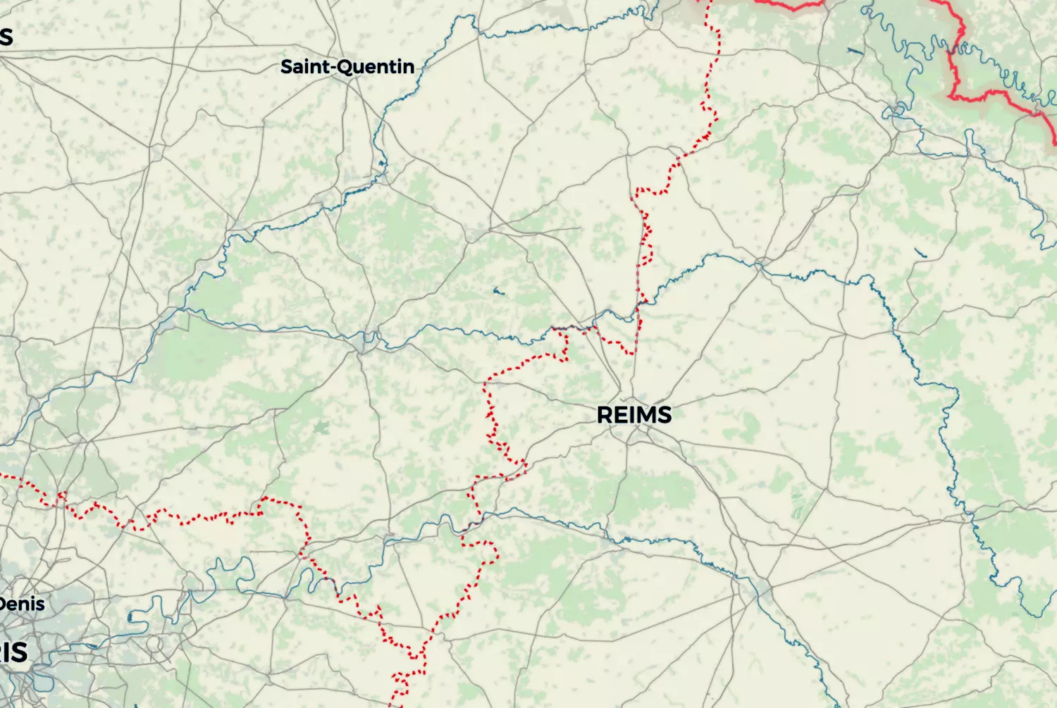 Route map: Champagne-streek (Frankrijk) — Hauts-de-France · France