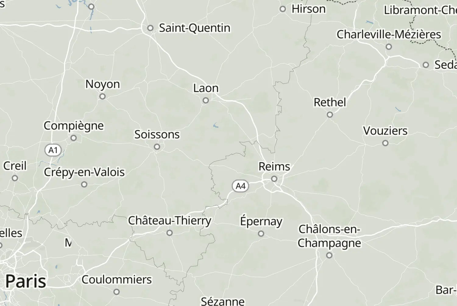 Route map: Champagne-streek (Frankrijk) — Hauts-de-France · France
