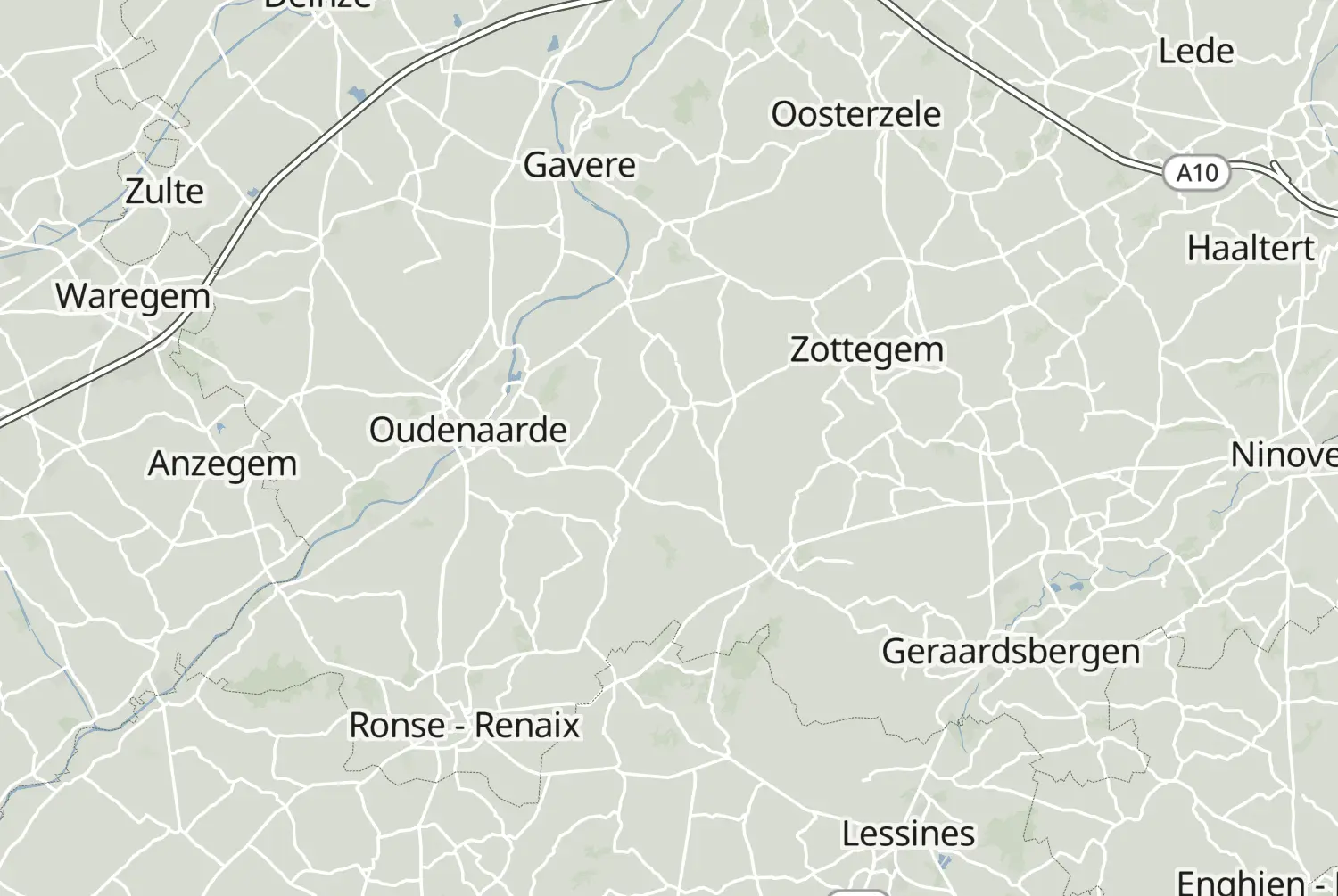Route map: De Vlaamse Ardennen — East Flanders · Belgium