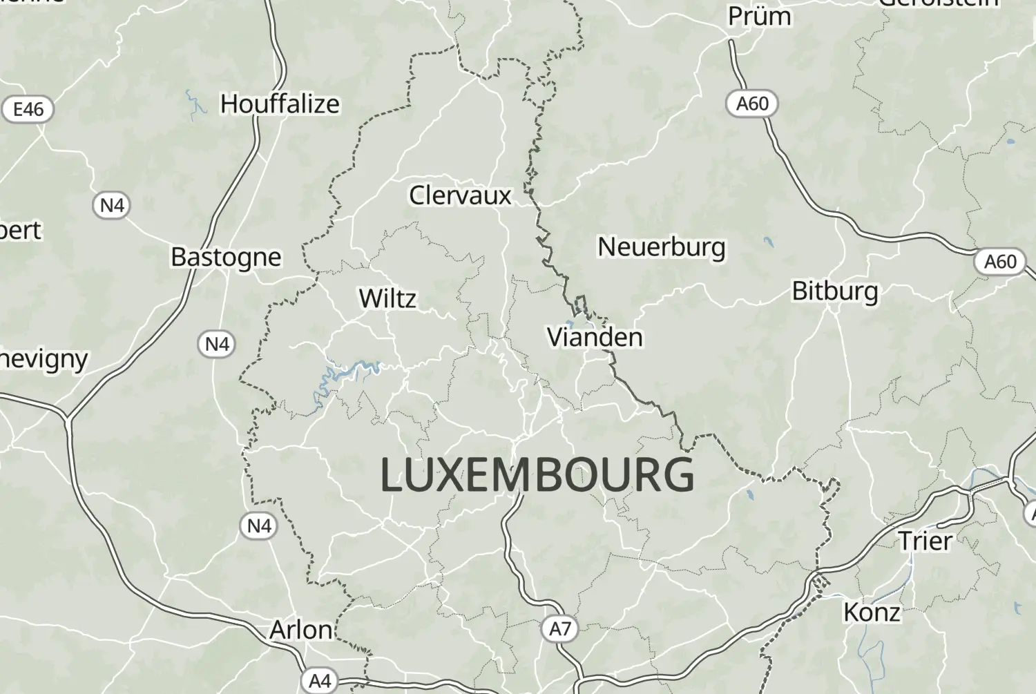 Route map: 201507luxemburg 1 — Dag 2 — Canton of Diekirch · Luxembourg