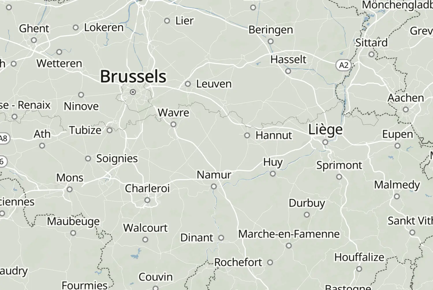 Route map: De Condroz (2012) — Flemish Brabant · Belgium