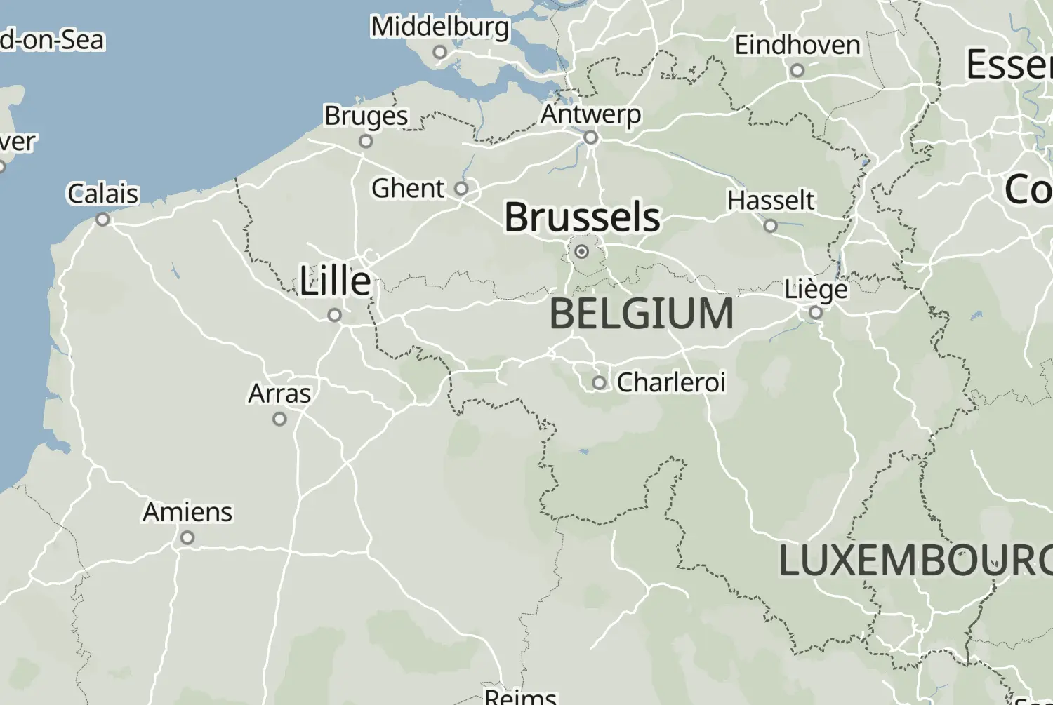 Route map: Henegouwen (2010) — Namur · Belgium