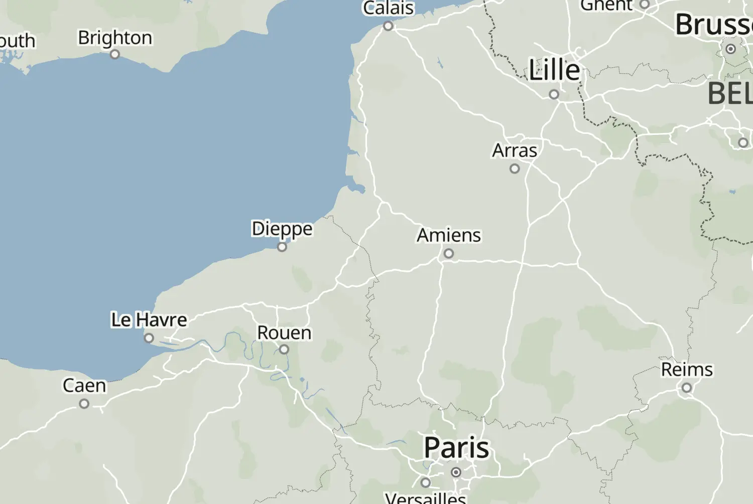 Route map: Normandië (Frankrijk) — Hauts-de-France · France
