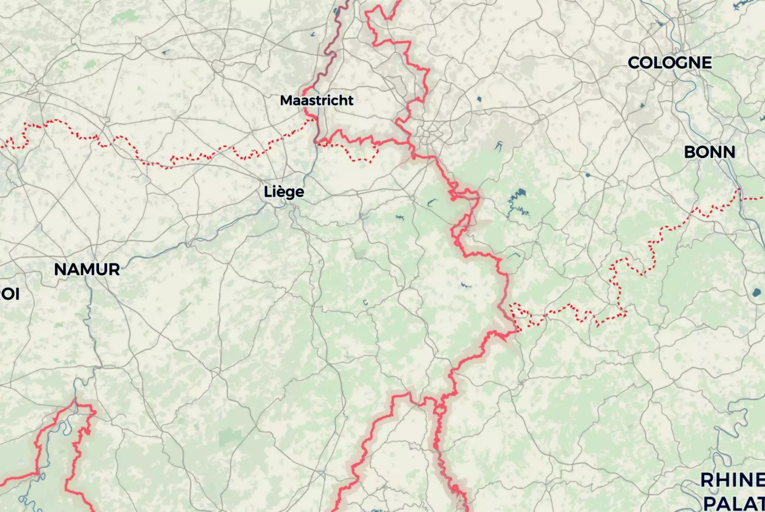Route map: Vier landen in 1 dag — Limburg · Netherlands