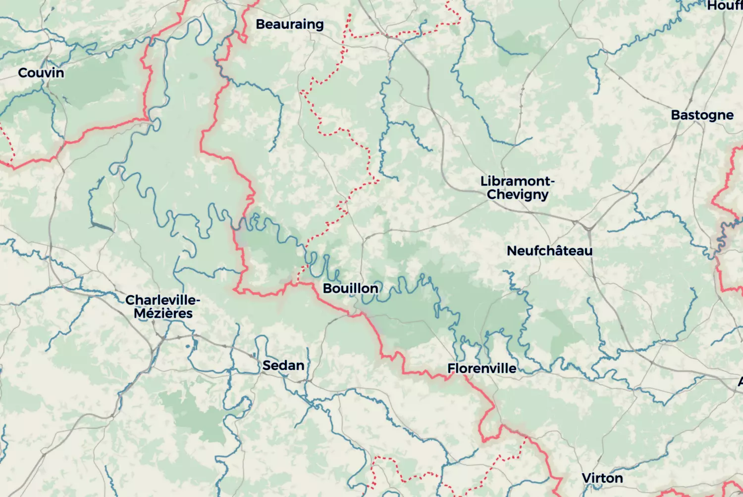 Route map: Bronnen van de Semois — Grand Est · France