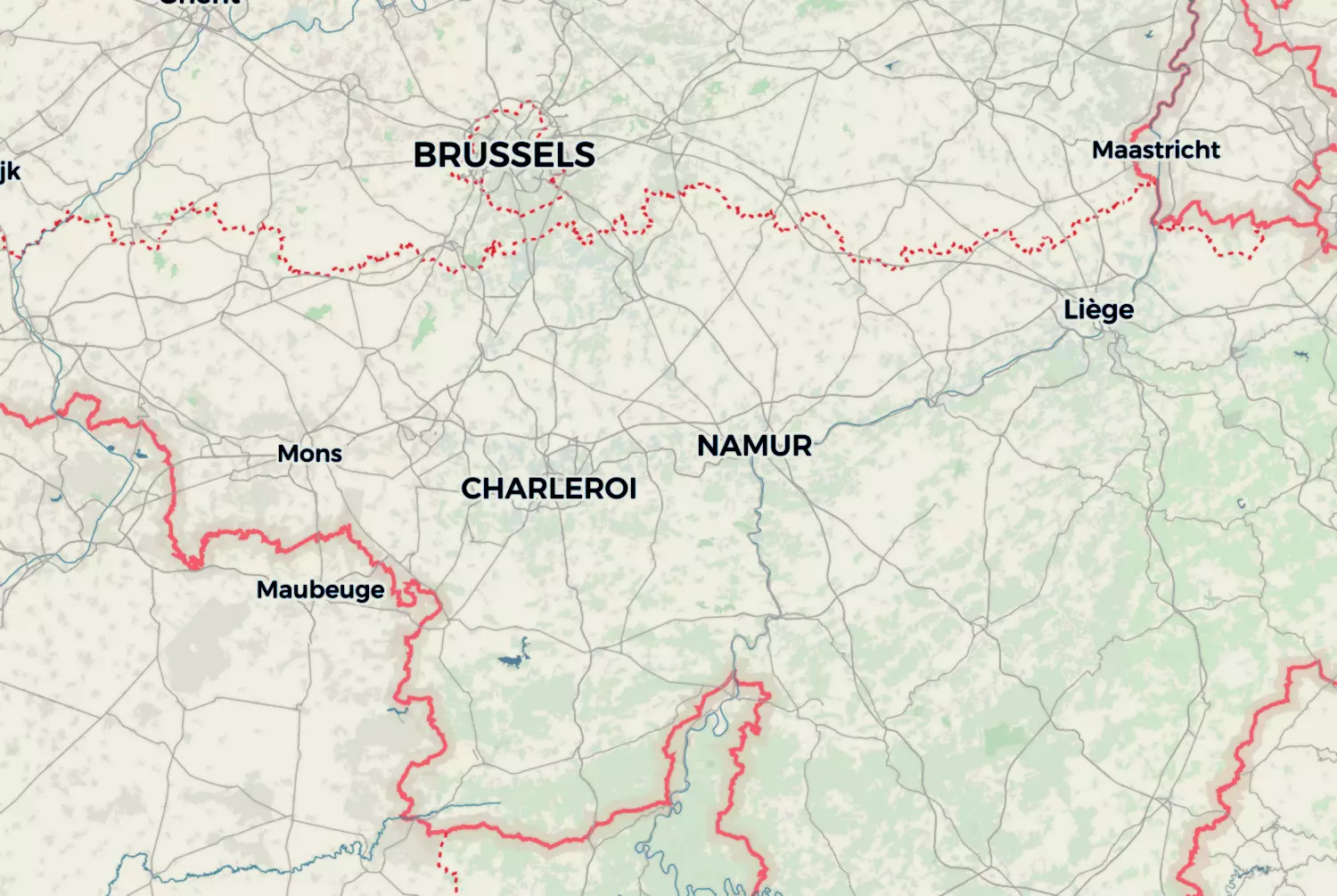Route map: Namen (2009) — Walloon Brabant · Belgium