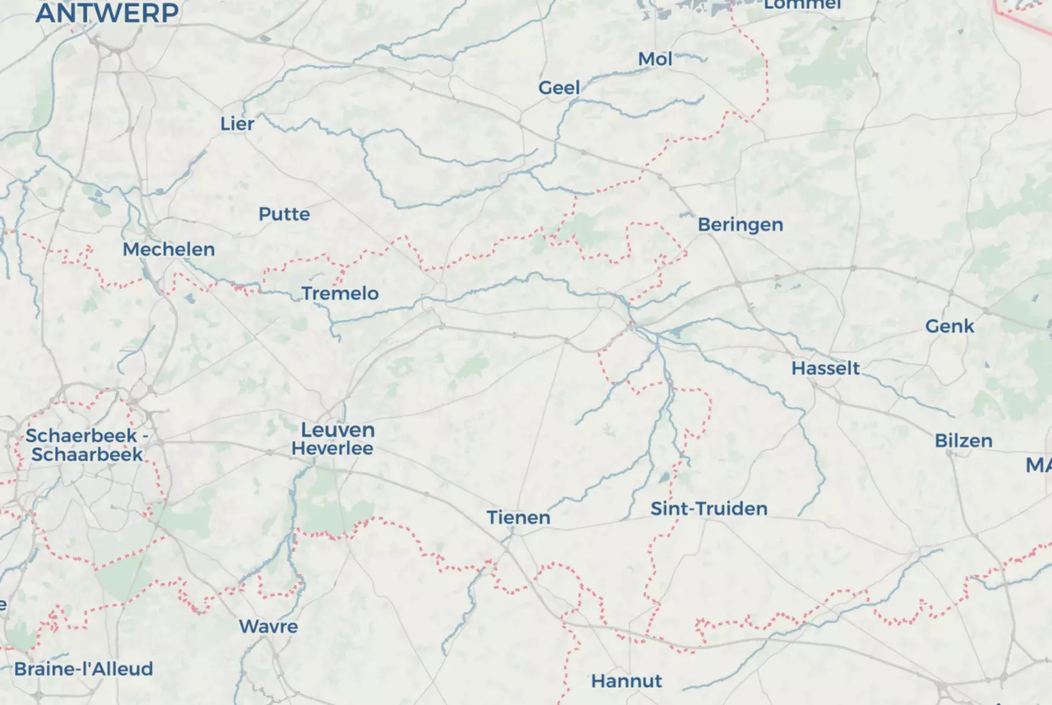 Route map: Heusden-Zolder - Overijse — Limburg · Belgium