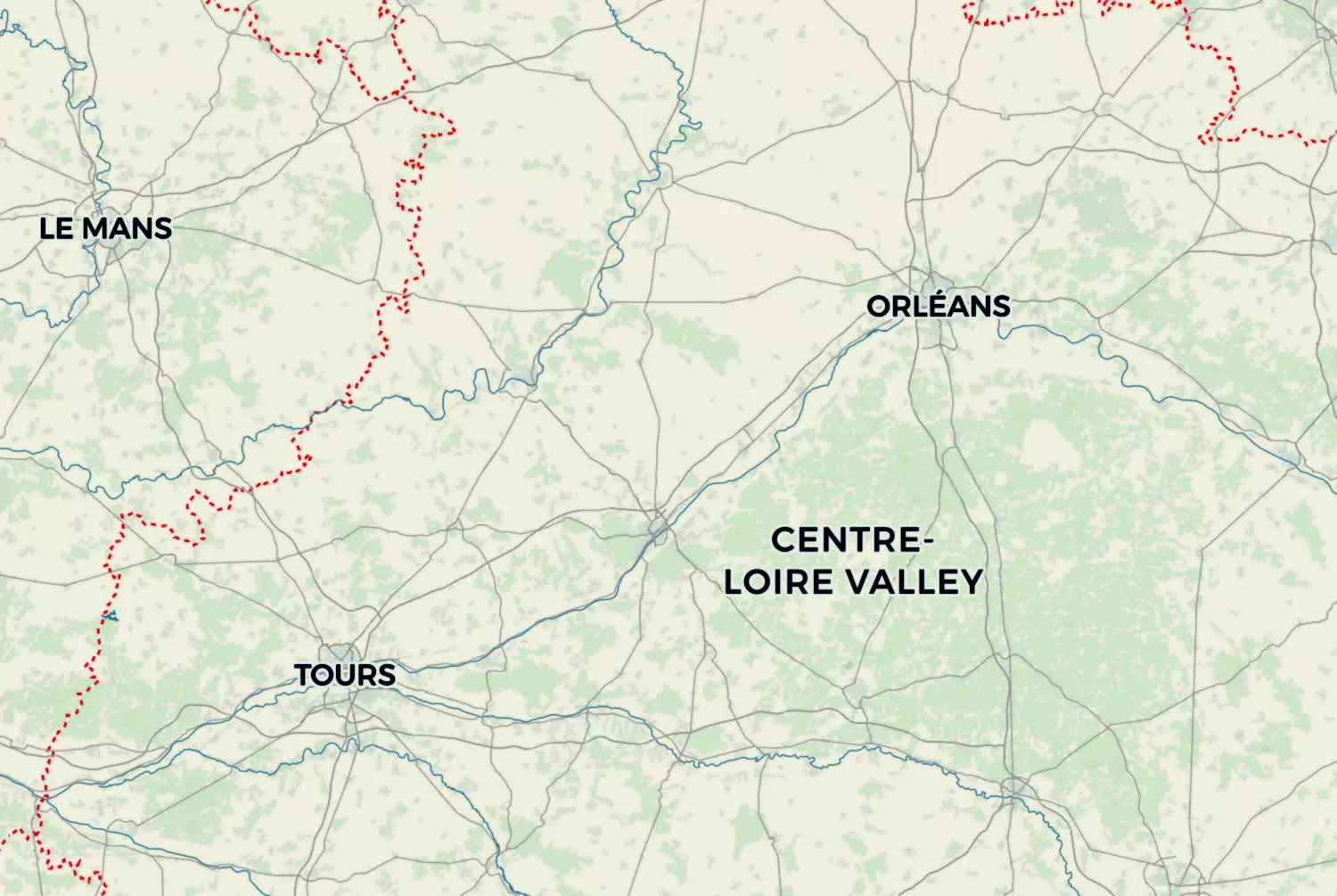 Route map: De Loire — Dag 2 — Centre-Val de Loire · France