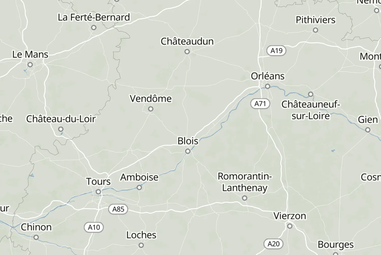 Route map: De Loire — Dag 2 — Centre-Val de Loire · France