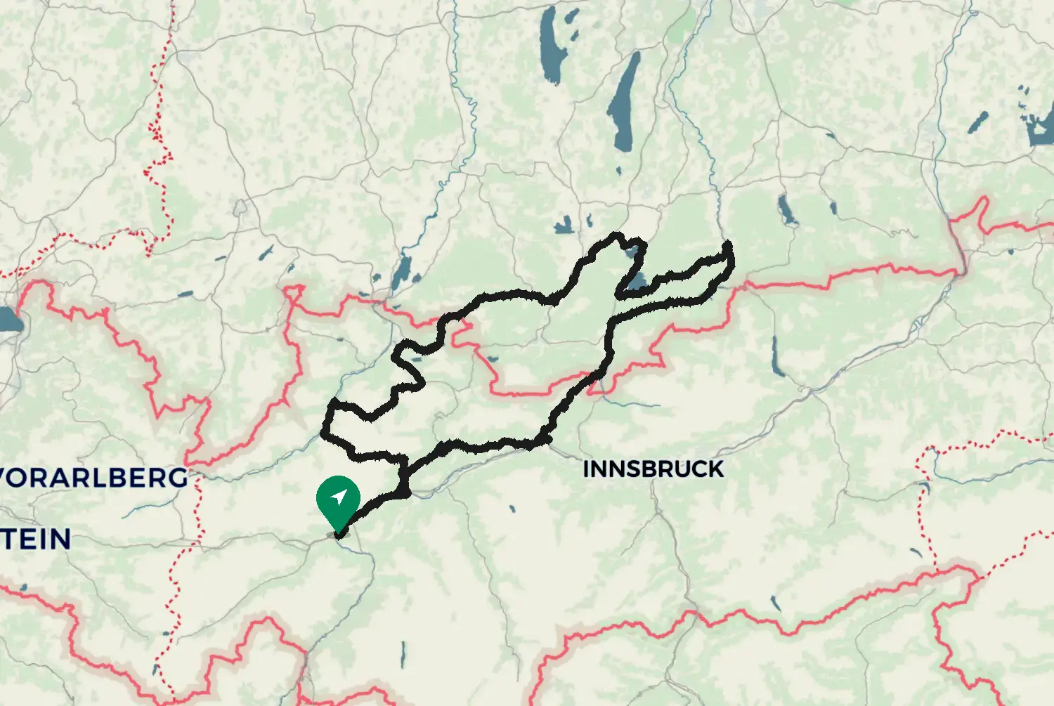 Route map: Drei Seen Tour — Tyrol · Austria