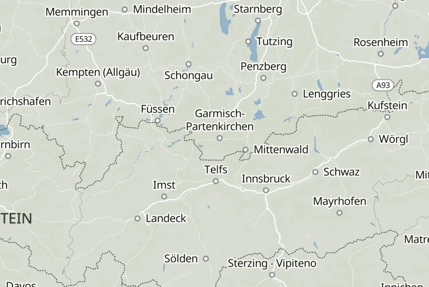 Route map: Drei Seen Tour — Tyrol · Austria