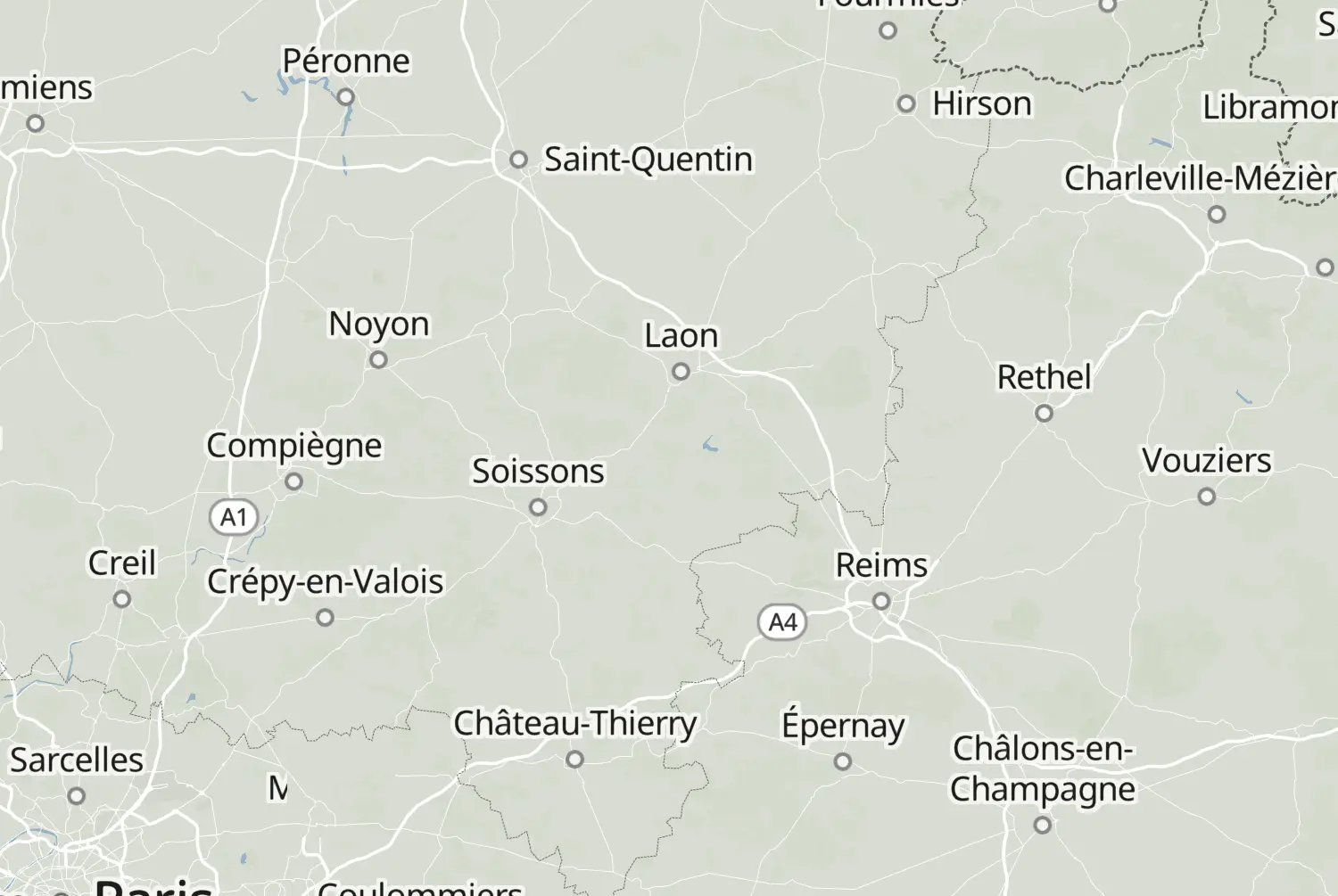 Route map: Langs de Noord-Franse circuits — Grand Est · France