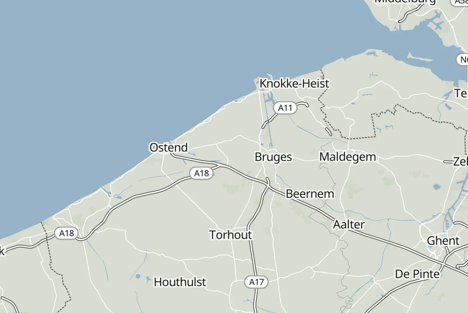 Route map: Lombardsijde-Oostende — West Flanders · Belgium