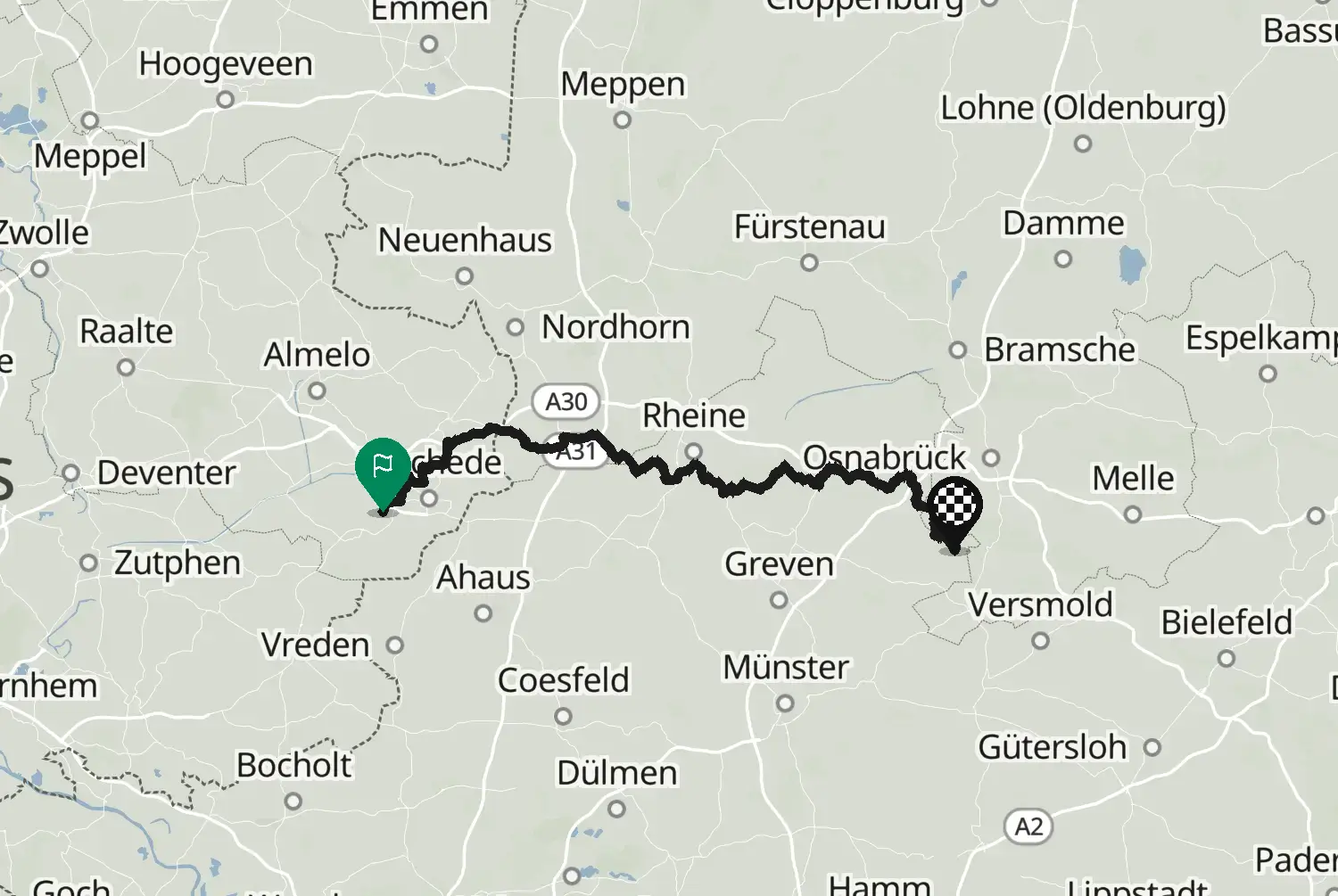 Route map: Track-Moosrit 2025 Deel 1 track — Overijssel · Netherlands