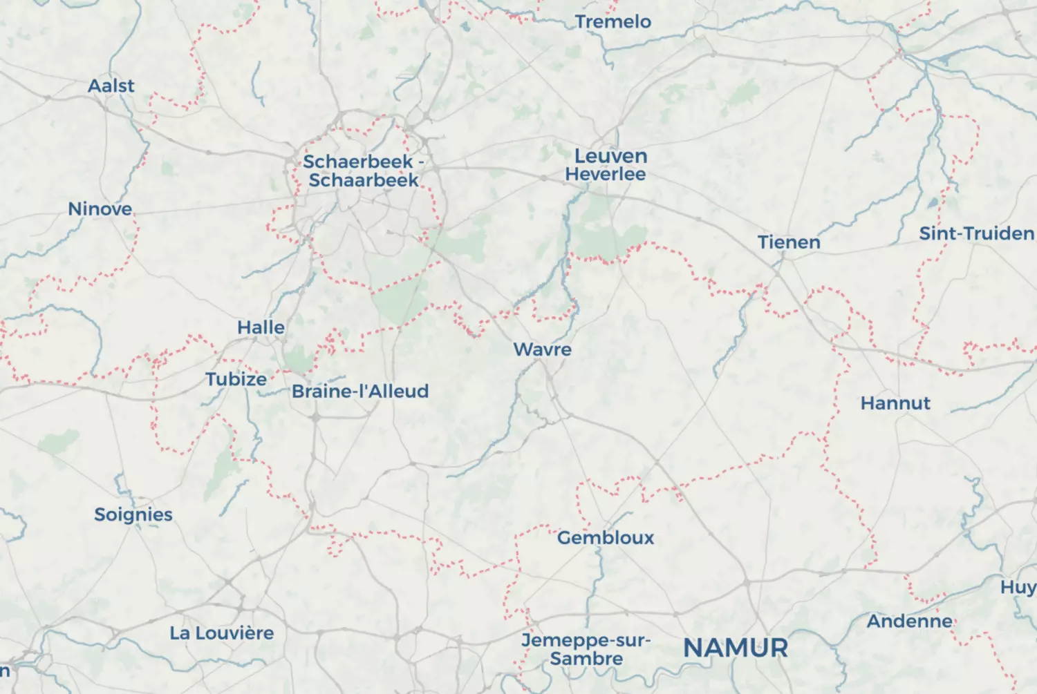 Route map: Hoegaarden-Sint-Pieters-Leeuw — Flemish Brabant · Belgium