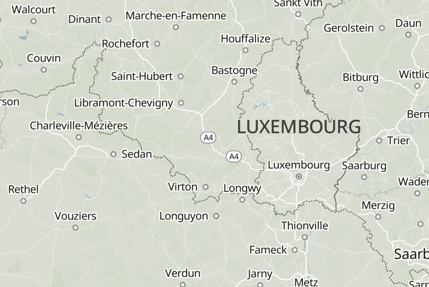 Route map: Diekirch-Rochehaut — Canton of Diekirch · Luxembourg