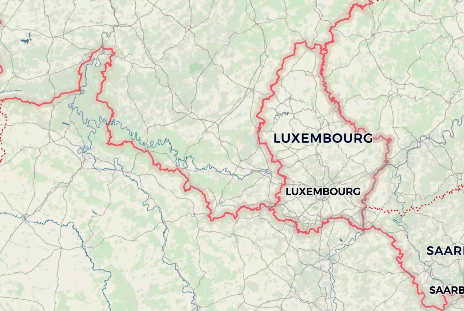 Route map: Diekirch-Rochehaut — Canton Diekirch · Luxembourg