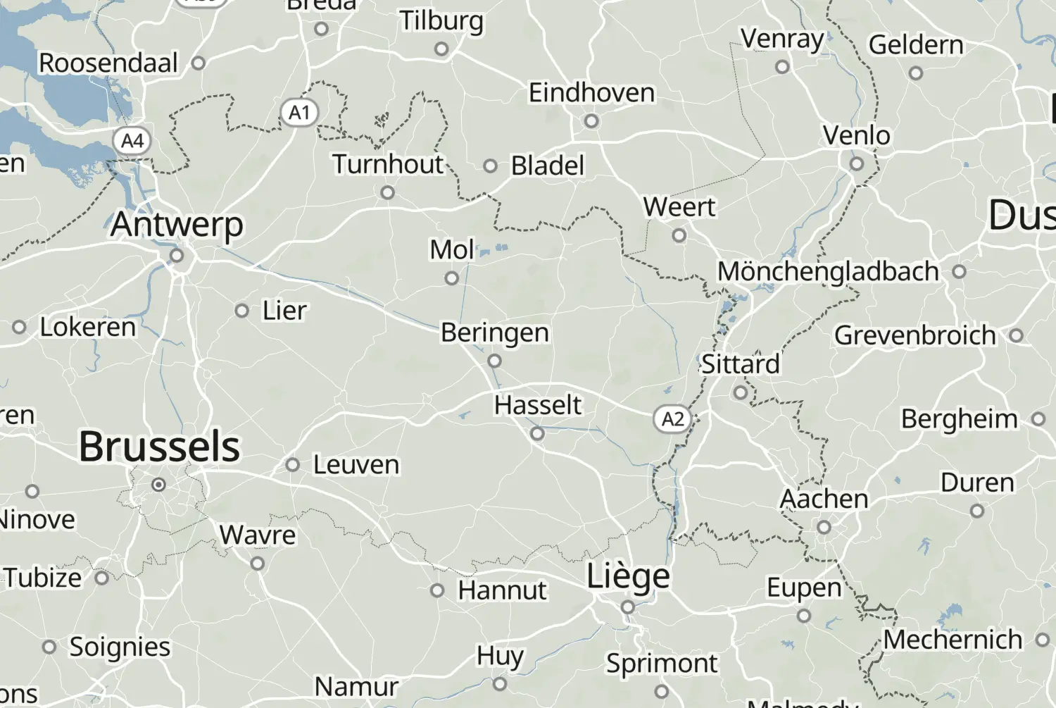 Route map: scoot V2 — Limburg · Belgium