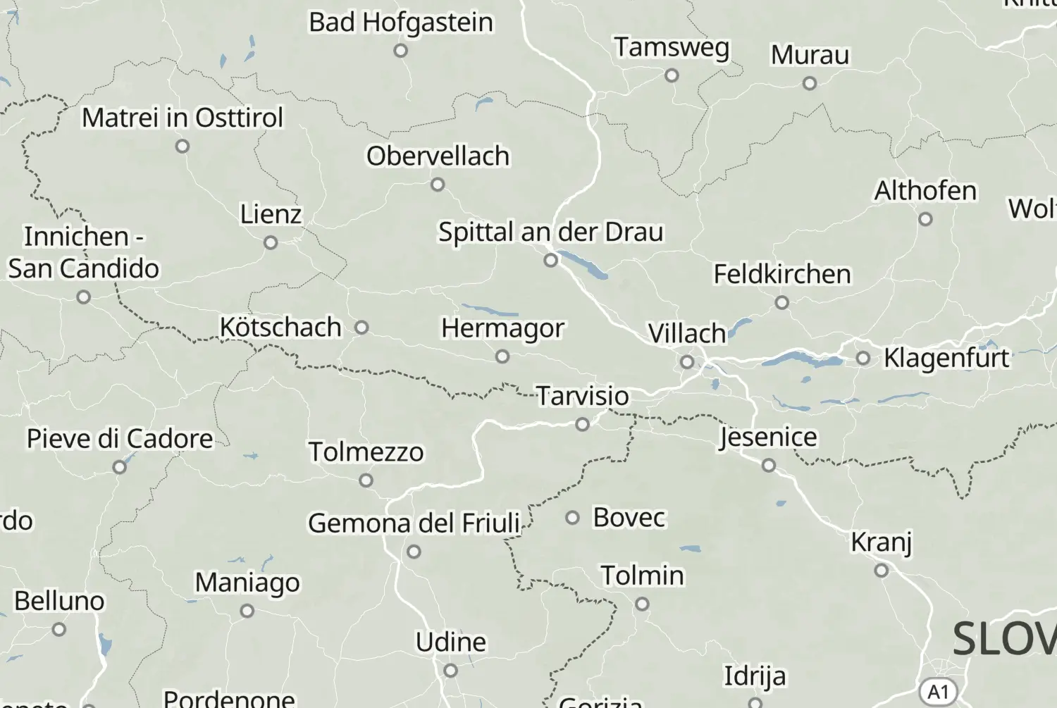 Route map: Acht dagen, acht landen — Dag 5 — Carinthia · Austria
