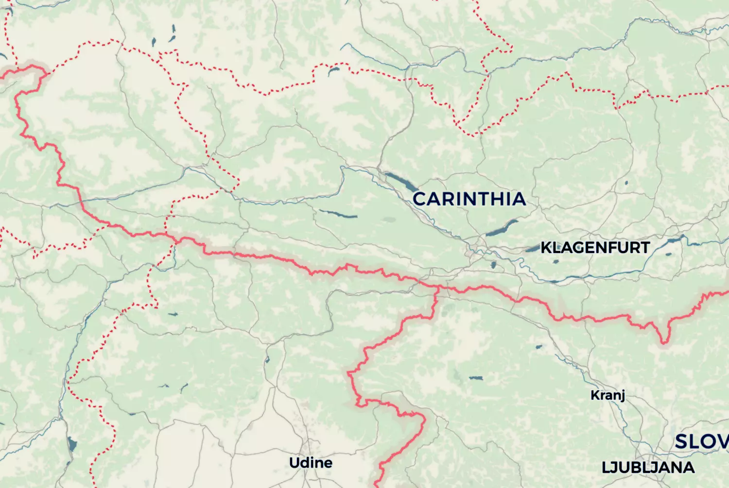 Route map: Acht dagen, acht landen — Dag 5 — Carinthia · Austria