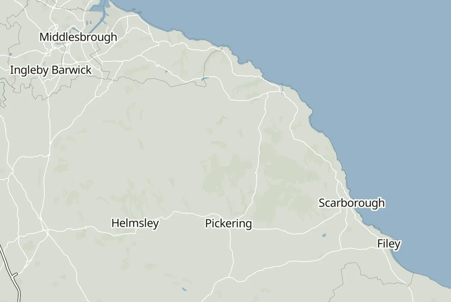 Route map: Whitby - Pickering Loop — England · United Kingdom